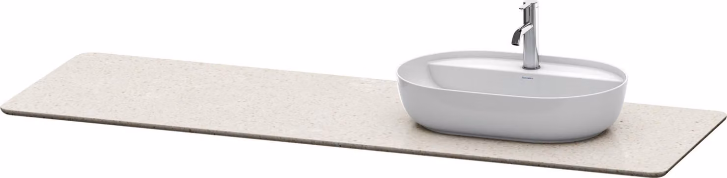 Duravit Console Luv en quartz, largeur 1783mm, pour meuble sous-lavabo LU9563, LU9568R, LU9468R2525, LU9468R2525