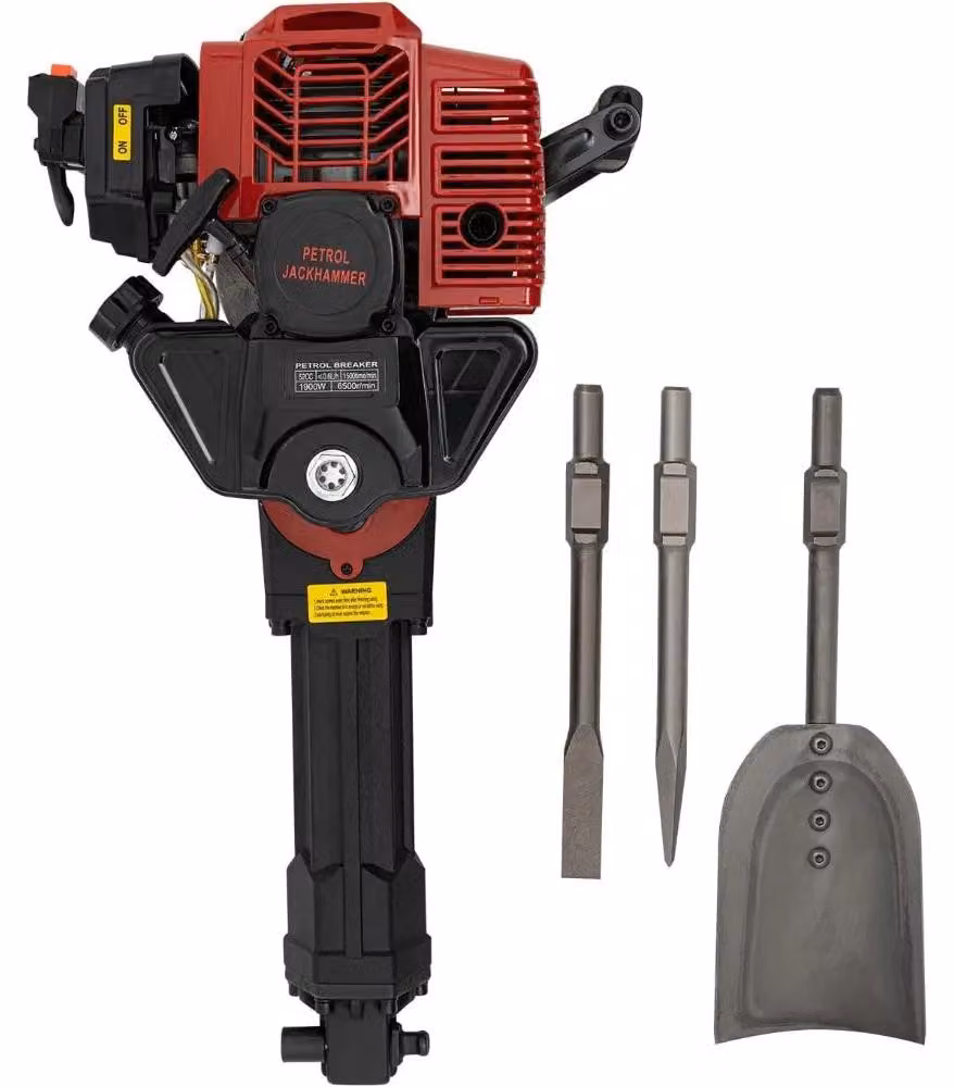 Trapano a benzina per terreno - Trapano per terreno - Trapano da giardino - Mini escavatore portatile - 52cc - Motore a benzina a 2 tempi, raffreddato ad aria