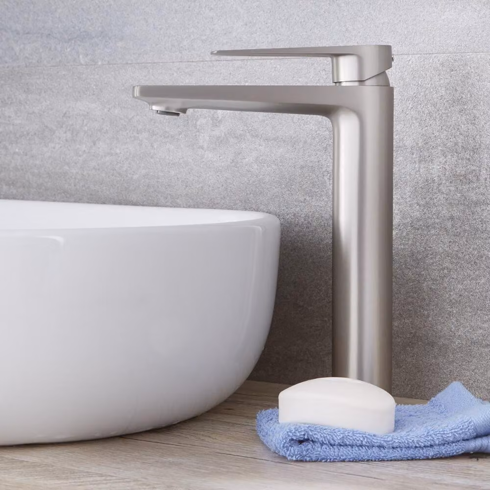 Rubinetto Lavabo Alto Monoforo – Nichel Spazzolato – Harting