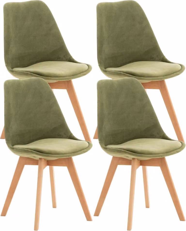 Set di quattro sedie da pranzo - Sedie confortevoli - Design ergonomico per una seduta prolungata