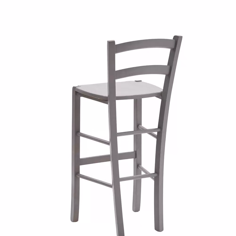 Set di 2 sgabelli shabby chic in legno grigio Mobili 2G L/P/H: 41 x 44 x 101 cm – 2