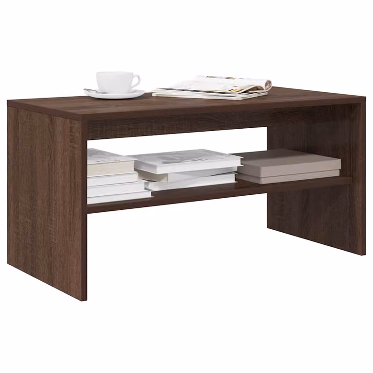 Mobile Porta TV Moderno vidaXL in Legno Marrone con Ruote L: 80 cm, P: 40 cm, H: 40 cm