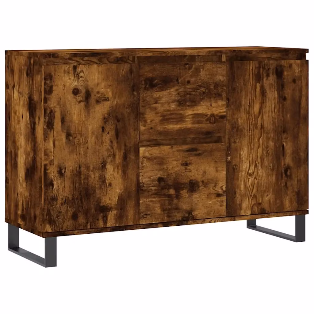 Credenza moderna vidaXL in legno rovere color marrone L: 101,5 cm, P: 35 cm, H: 70 cm – 2