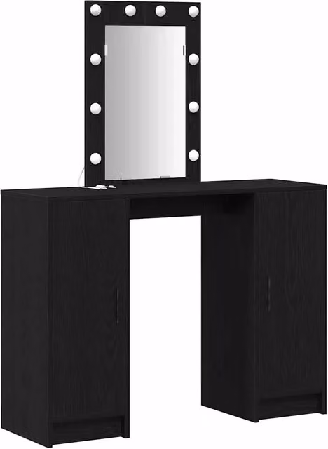Toeletta DESIGN IN moderna in legno multistrato nera L: 102 cm, P: 33 cm, H: 135 cm – 1
