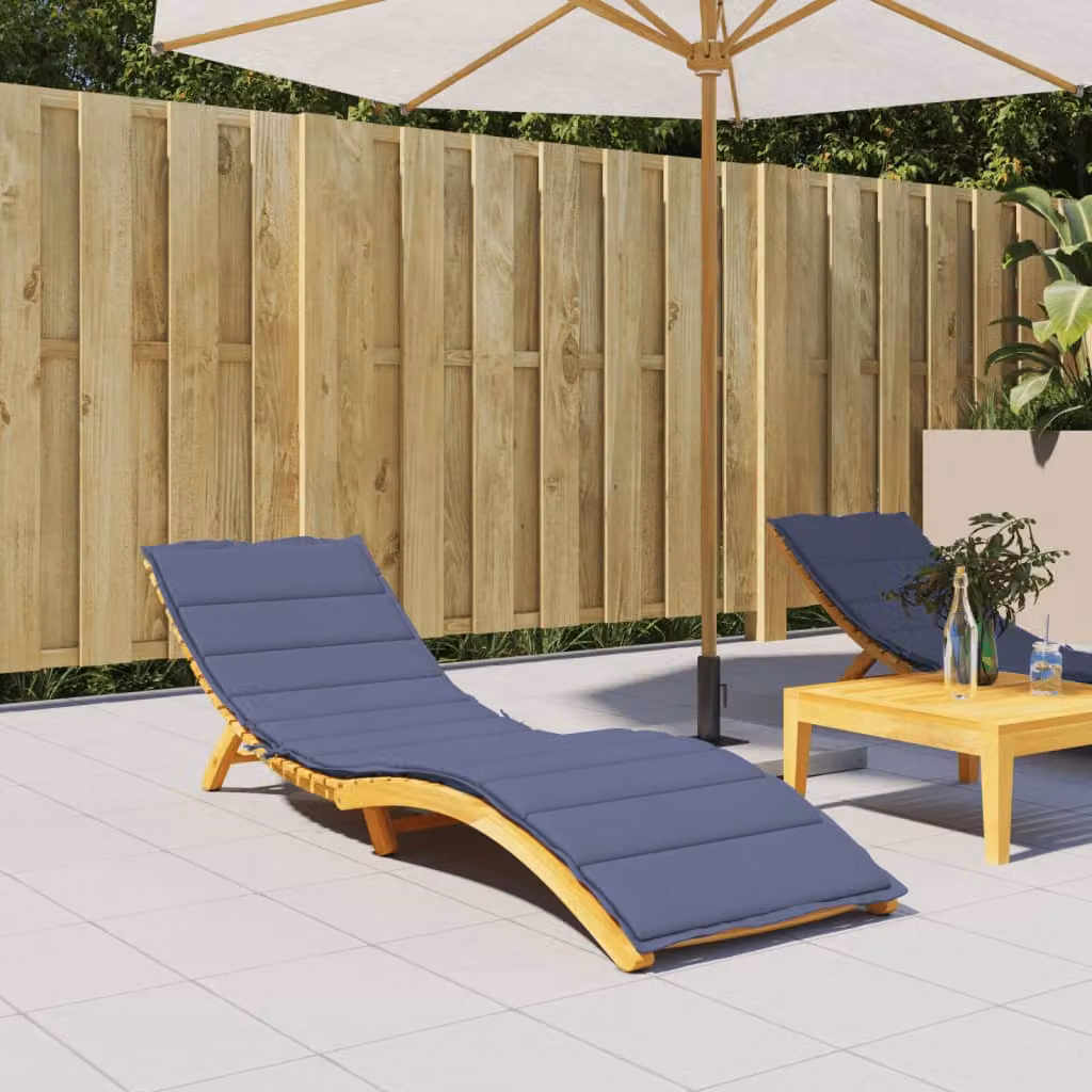 Cuscino per lettino prendisole vidaXL Blu, in tessuto Oxford impermeabile e traspirante con imbottitura in schiuma, L 200 x P 200 cm