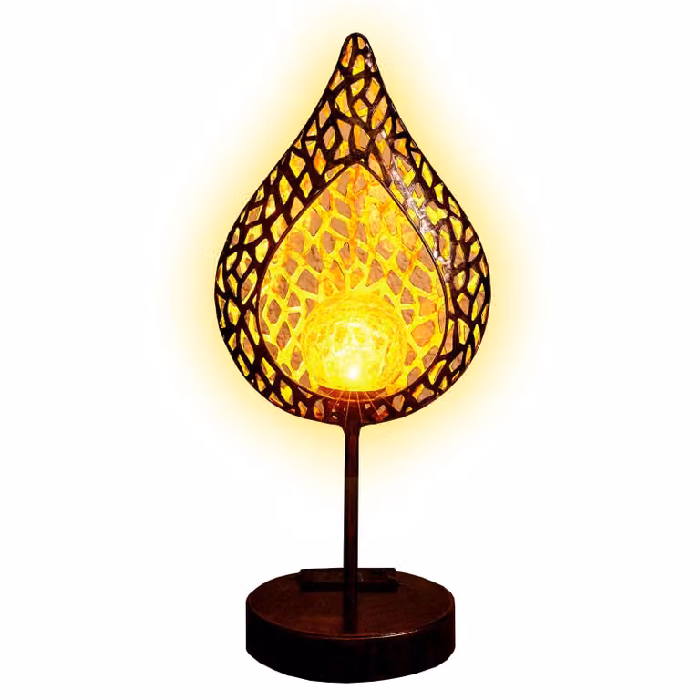 Lampada da tavolo a energia solare in metallo, lampada da tavolo, lampada da balcone, lampada da giardino, lampada da tavolo, lampada solare