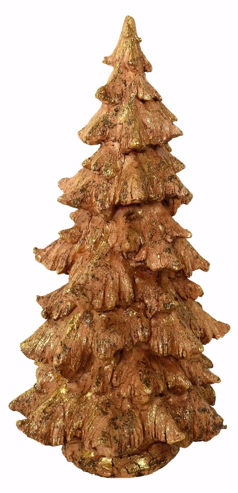 Mini Albero di Natale in Resina rosa glitter oro cm Ø24xh46