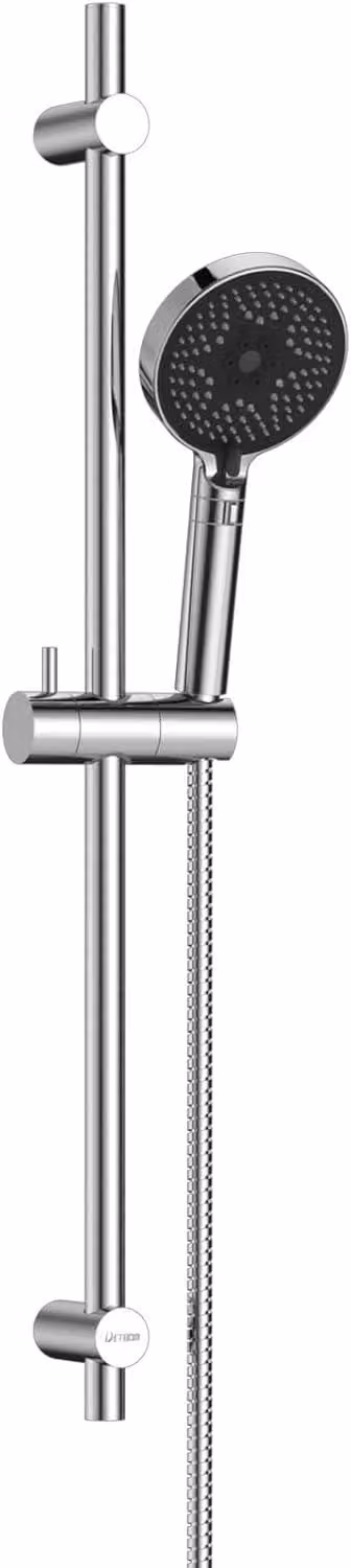 Colonna doccia da 70 cm, soffione manuale con 3 funzioni, regolabile, in acciaio inossidabile 304, finitura cromata, per bagno