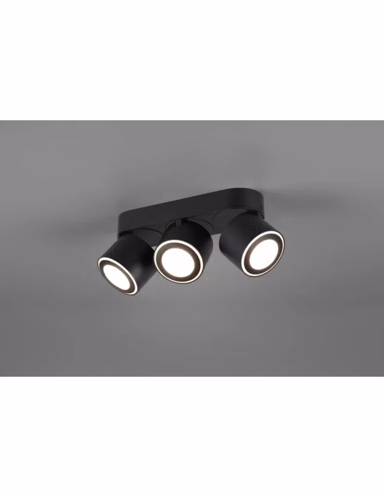 Plafoniera LED Taurus Trio Leuchten Nero con Doppia Emissione Up/Down, Dimmerabile e Regolabile, L: 27 cm – 2