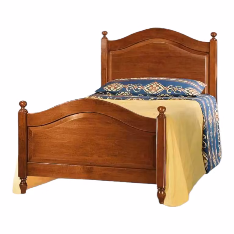 Letto singolo classico in legno tinta noce Mobili 2G L/P/H: 100 x 212 x 111 cm