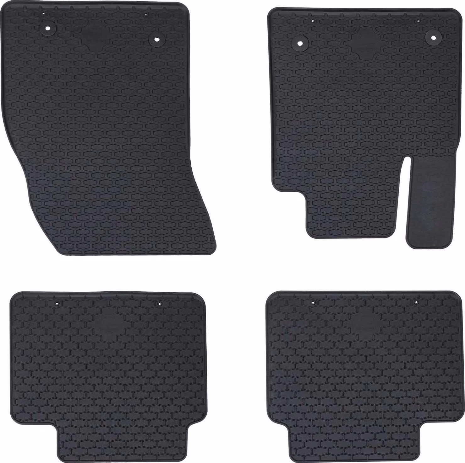Tappetino per Auto 4 pcs Nero Gomma