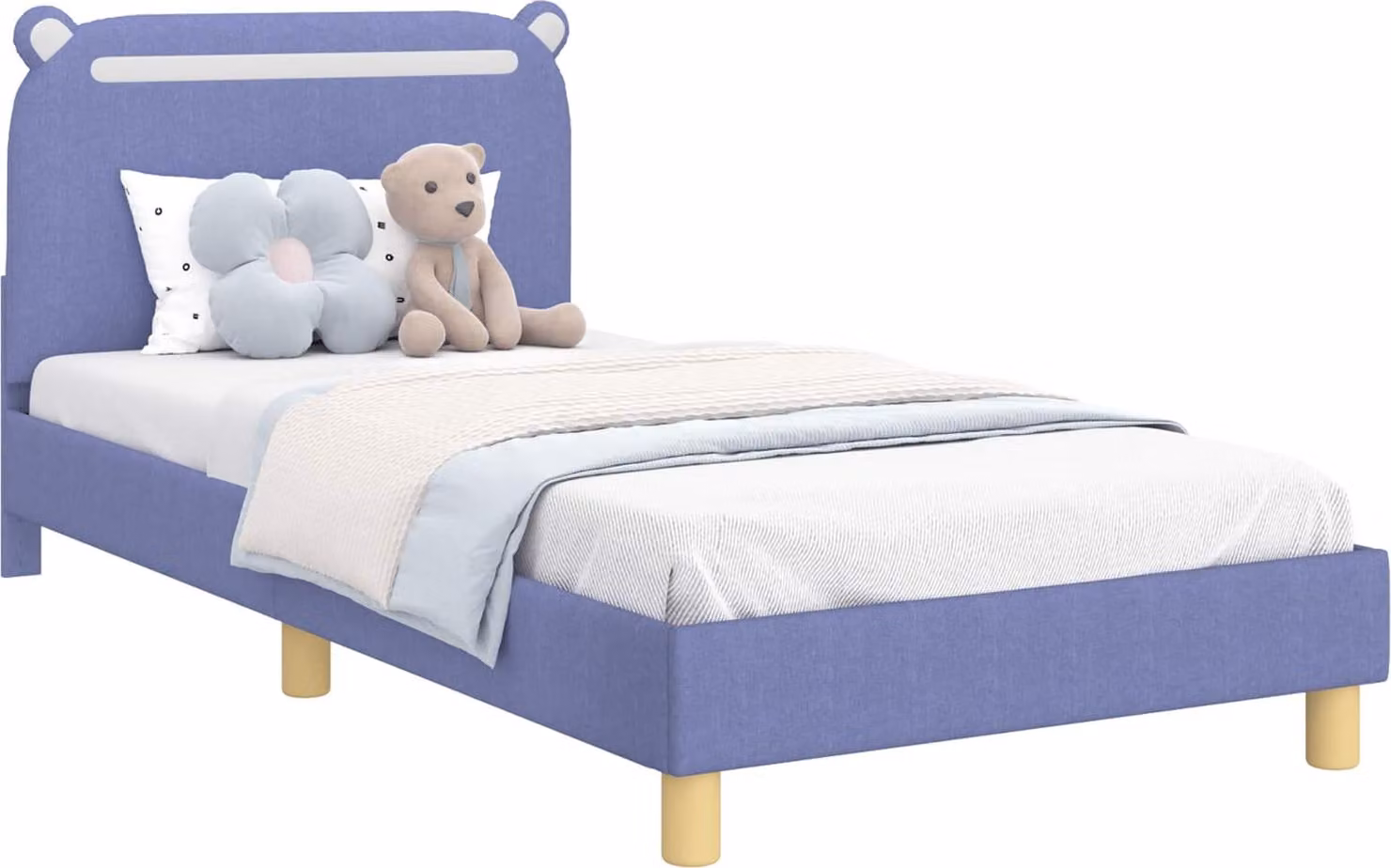Struttura letto bambini con testata Blu jeans 80 x 200 cm