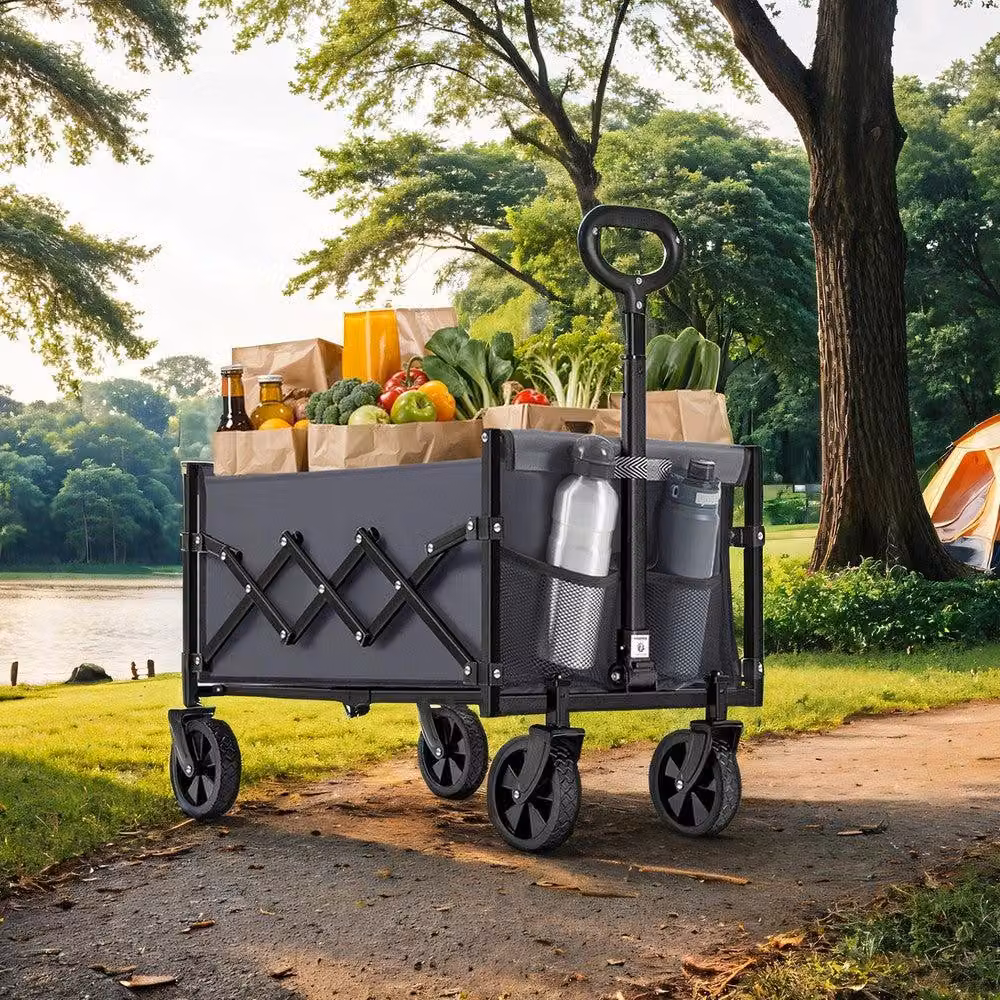 Carrello pieghevole per carico fino a 150 kg | Grigio ardesia | 67x42x90,5 cm