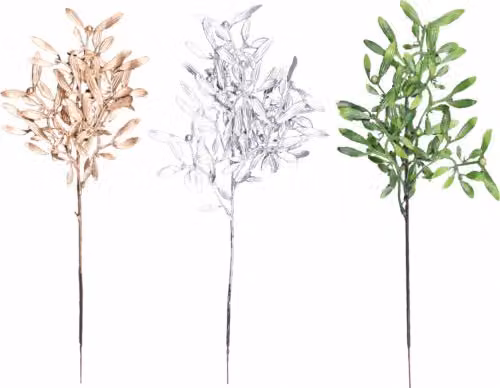 Vischio NATALE argento, oro, verde 50cm