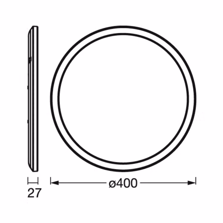 OSRAM SMART+ Plafoniera smart WiFi ORBIS ULTRA SLIM, Nero, Soggiorno / Sala da pranzo, Plastica, Moderno