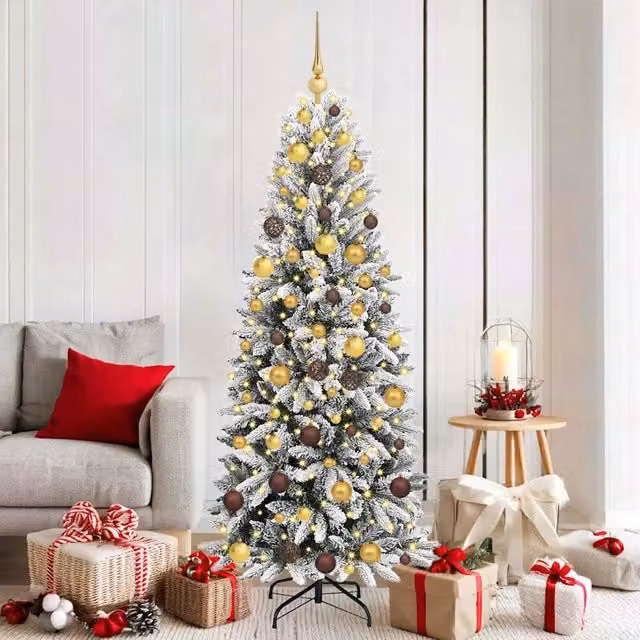 Albero di Natale artificiale verde con 300 LED bianco caldo vidaXL, Altezza: 180 cm