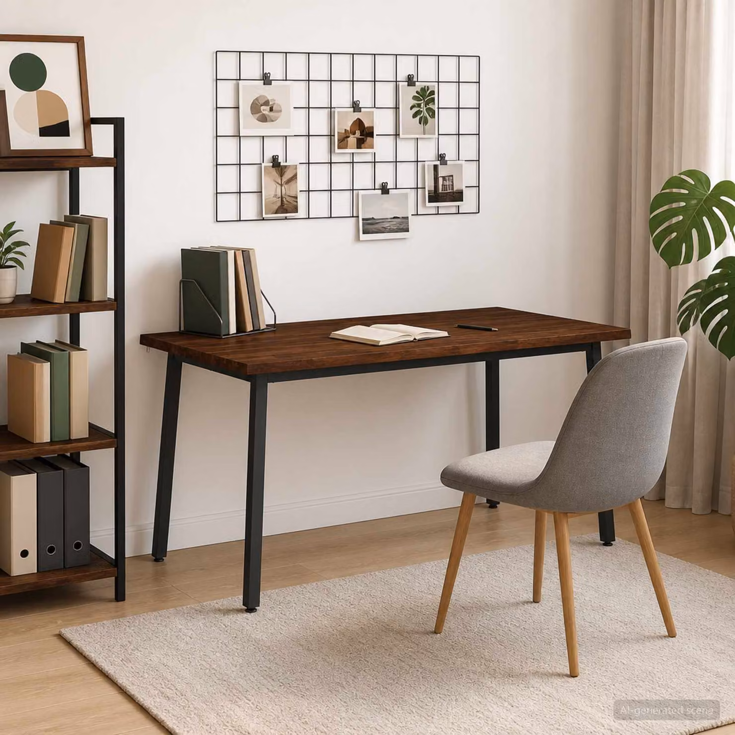 vidaXL Tavolo da pranzo moderno in legno di acacia con bordo vivo, L: 160 cm, P: 80 cm, H: 75 cm, Marrone e Nero