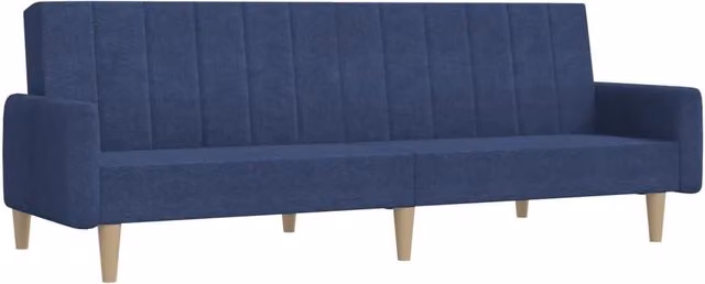 Divano letto | Sof¨¤ letto | Letto singolo a 2 Posti Blu in Tessuto