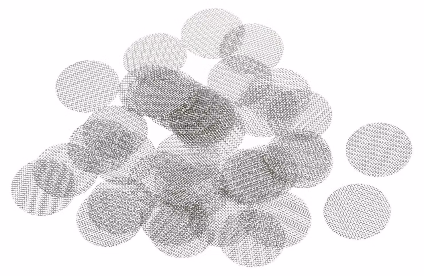 Setaccio in acciaio inossidabile, diametro 12,7 mm, confezione da 80 pezzi, dimensione delle maglie: 60
