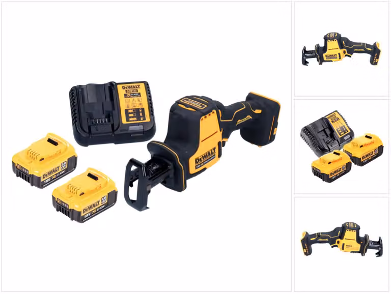 Sega alternativa a batteria DeWalt DCS 369 M2 Sega alternativa a batteria 18 V brushless + 2x batteria 4,0 Ah + caricabatterie