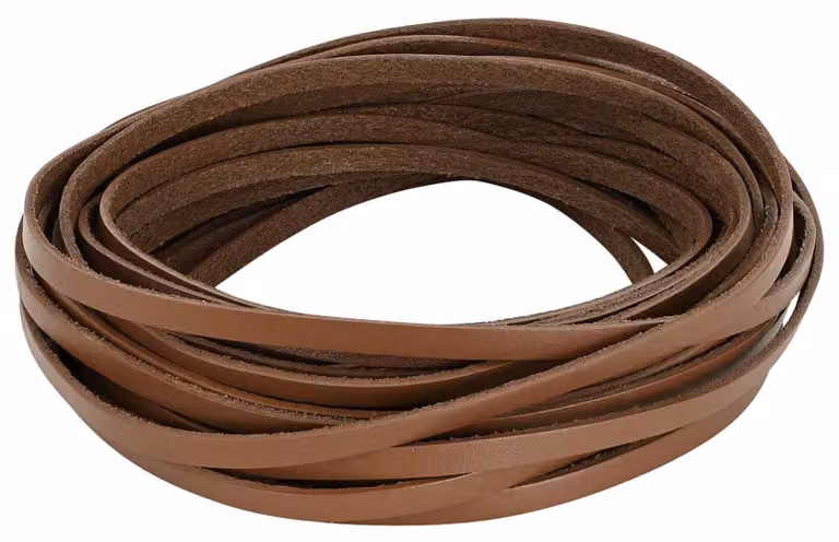 Cinghia in pelle, colore marrone, dimensioni 1000 x 0,6 cm, materiale: pelle