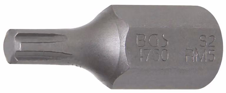 BGS Bit drive esagono esterno 10 mm (3/8") profilo a cuneo (per RIBE) M5 - 4760