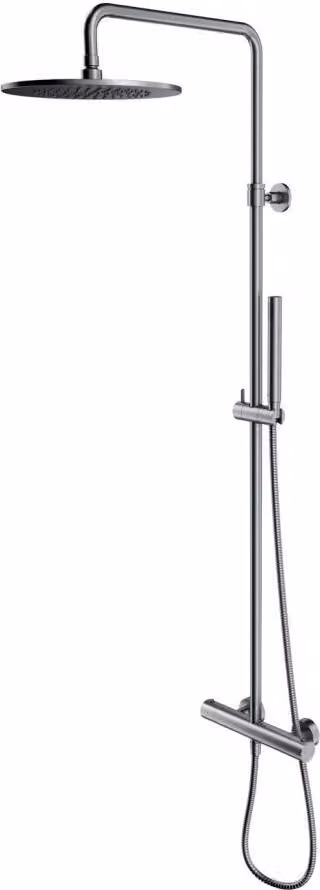 Omnires Y1244SUNI Y: sistema doccia termostatico a parete, nichel