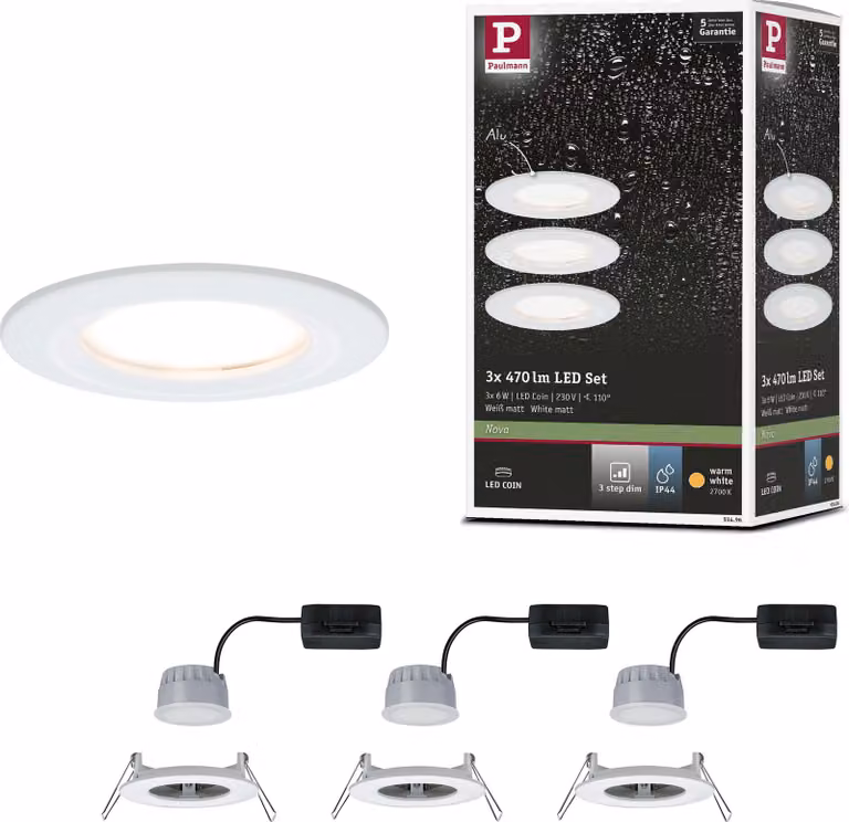 Paulmann Luce da incasso LED Nova basic set rigido