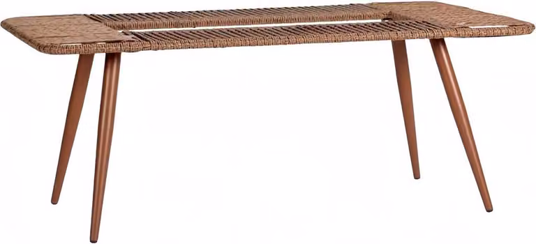Couchtisch Braun Luxus Tisch Design Kaffeetisch Hochwertig Rattan Beistell