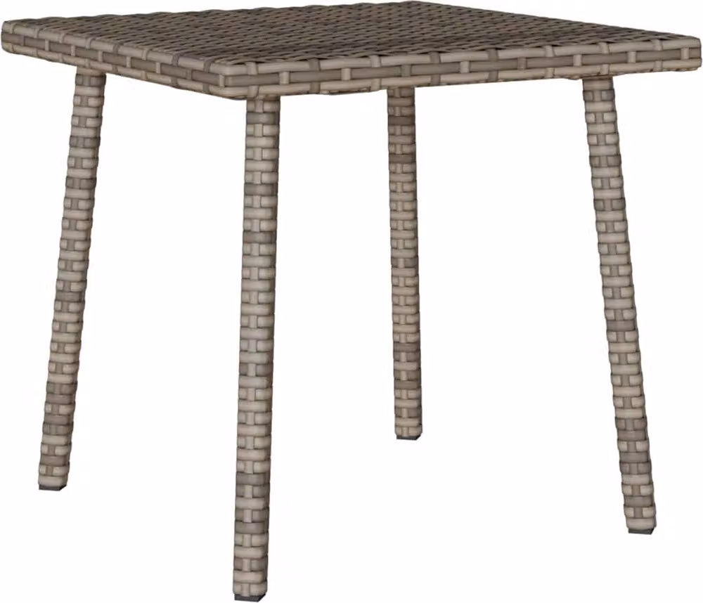Tavolino da Giardino Rettangolare Grigio 40x40x37 cm Polyrattan