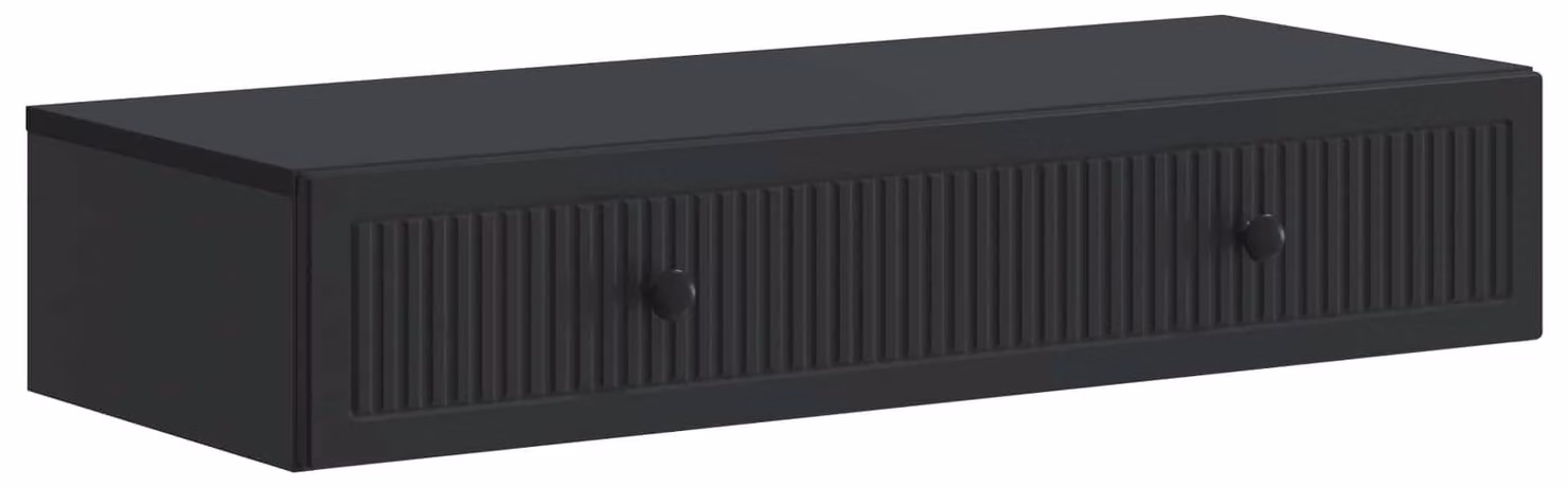 Tavolino da Parete Laterale Nero 87,5 x 34,5 x 17 cm