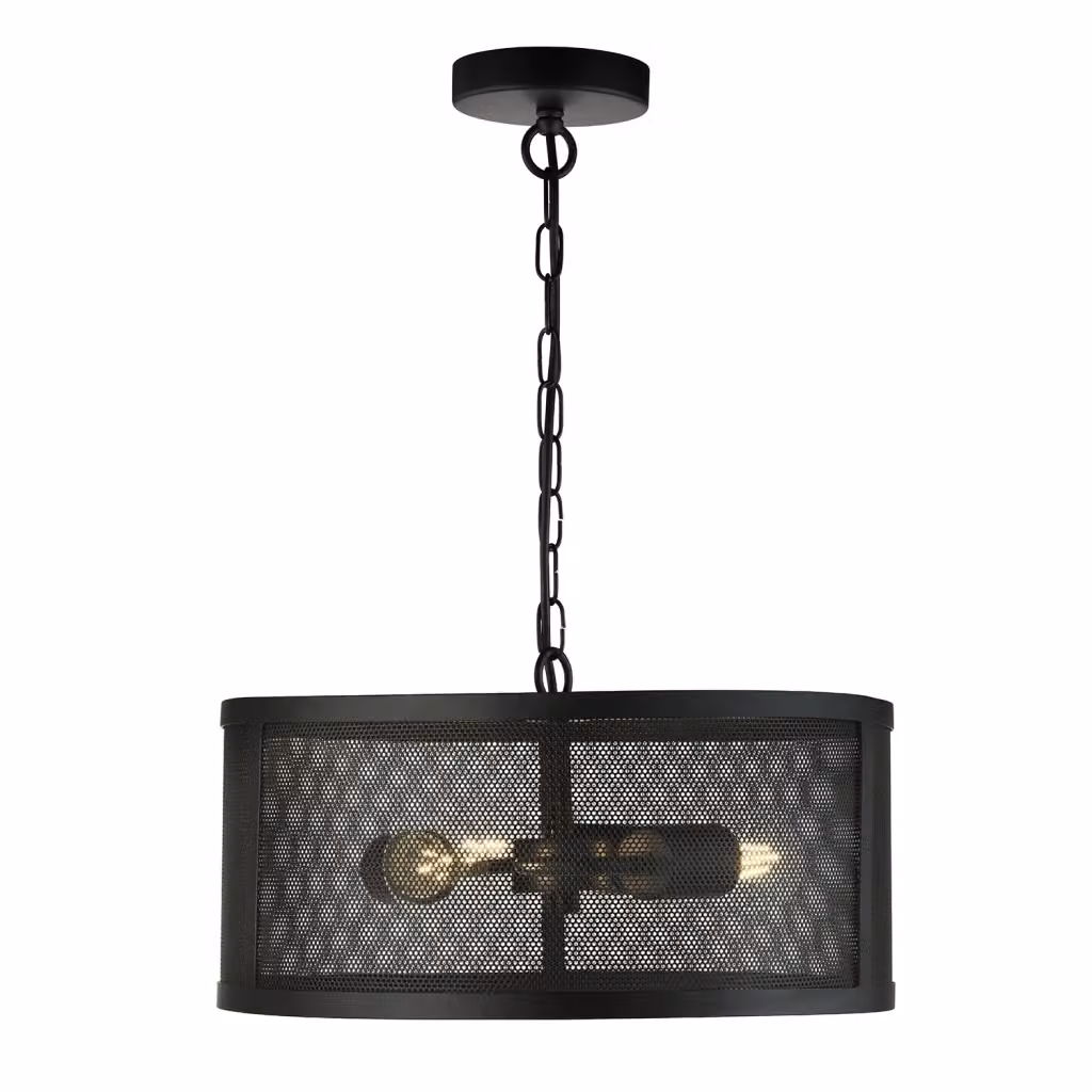 Lampadario a sospensione Searchlight in metallo stile scandinavo con 3 luci E27, disponibile in nero o oro/ottone – 2