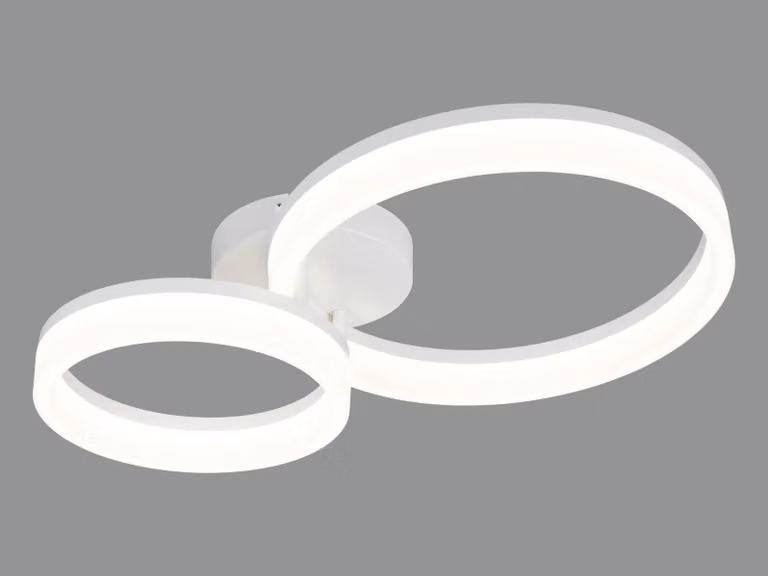 Plafoniera LED, bianca, moderna, L 51 cm