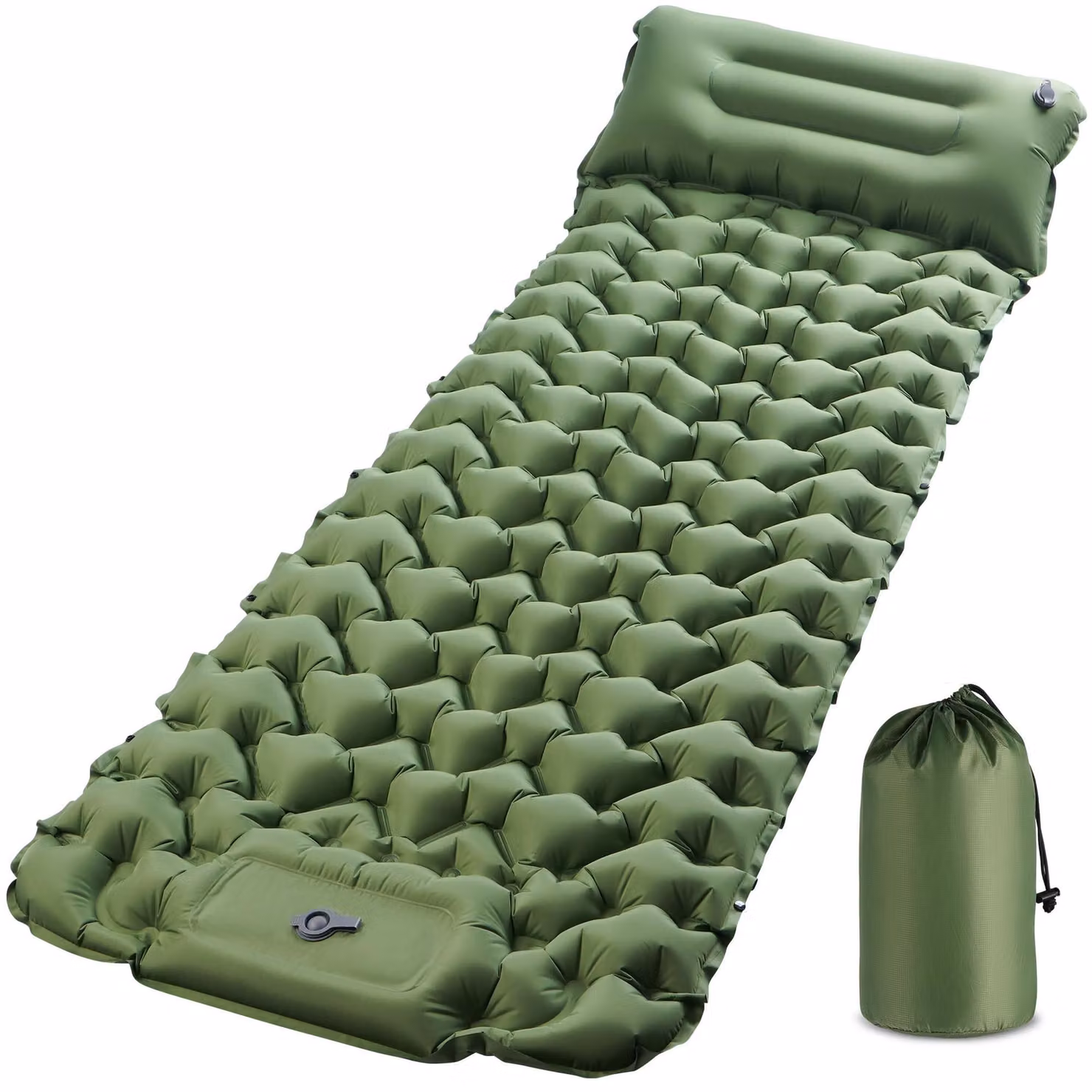 Isomatras Ultralight - Autogonfiabile - Materassino da campeggio 195 x 68 cm - Portatile - Con pompa ad aria - Funzione di sicurezza contro le perdite d'aria - Materasso gonfiabile