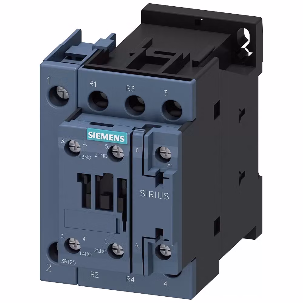 Contattore Siemens 2S+2Ö, AC-3, 11 kW, 24 V CA, 4 poli, 2S+2Ö, 3RT25261AC20