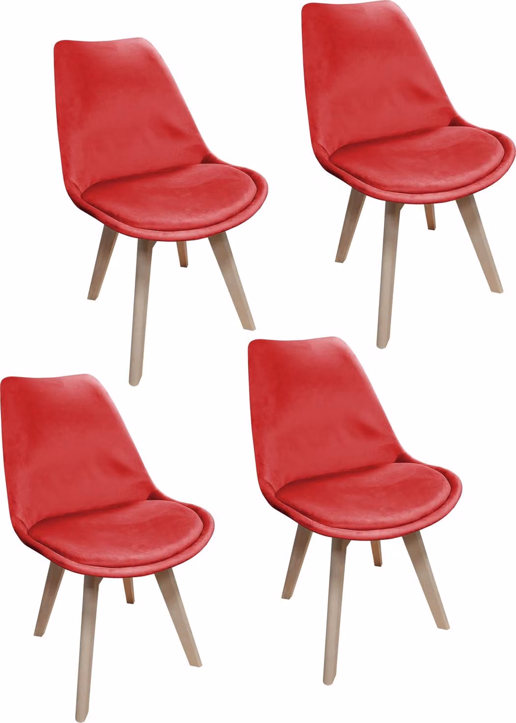 Set di 4 sedie Atlanta Velvet Uni