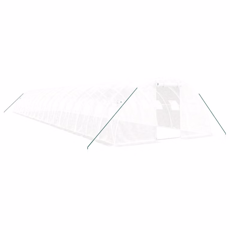 Serra con Telaio in Acciaio Bianco 72 m² 18x4x2 m