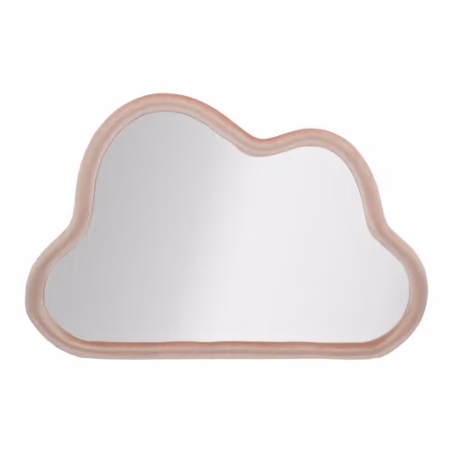 Specchiere SPECCHIO DA MURO CLOUD VELLUTO ROSA CM 90X4X60 Mauro Ferretti