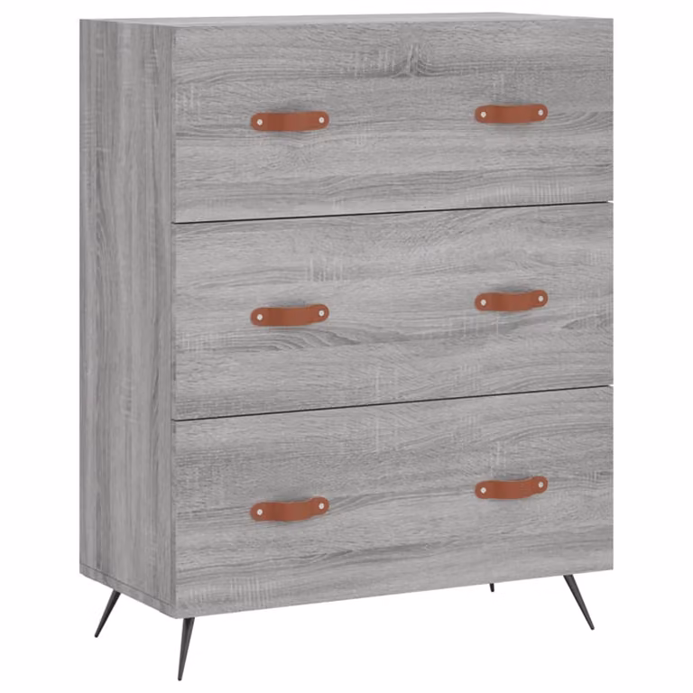 Cassettiera Grigio Sonoma 69,5x34x90 cm in Legno Multistrato