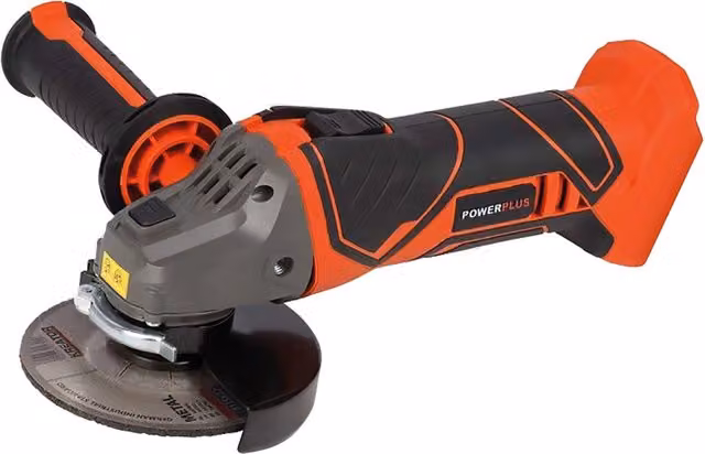 Smerigliatrice Angolare a Batteria IPERBRIKO 20V con Batteria al Litio da 2,0 Ah, Colore Arancione, Ø Disco 115 mm