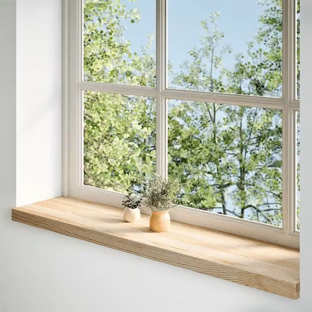Davanzali 2 pz Non Trattati 110x30x2cm Legno Massello di Rovere CFW3436762
