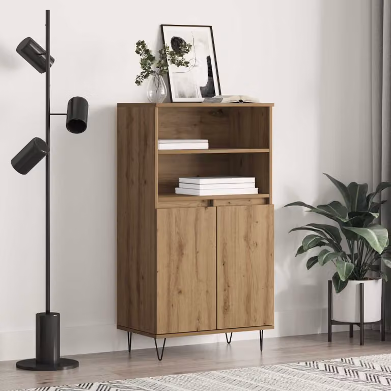 Credenza moderna vidaXL in legno ingegnerizzato marrone, L: 60 cm, P: 36 cm, H: 110 cm
