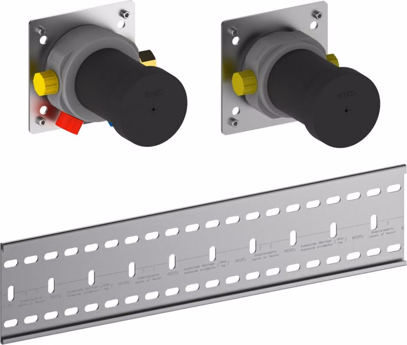 corps de base-Set KEUCO pour mitigeur monocommande Set à encastrer 2 voies avec raccord de flexible, 59951002170, 59951002170