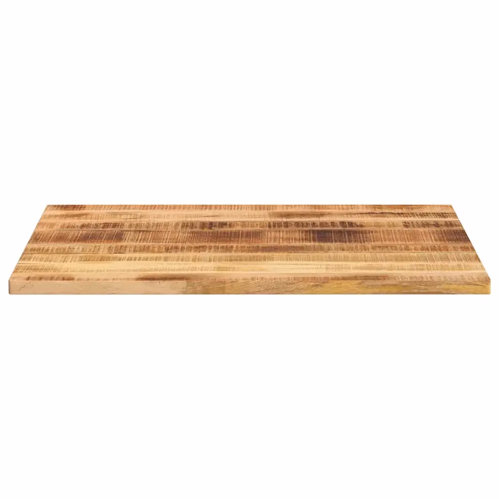 Piano per tavolo rettangolare in legno di mango grezzo marrone vidaXL L 90 cm, P 80 cm, H 3,8 cm – 2