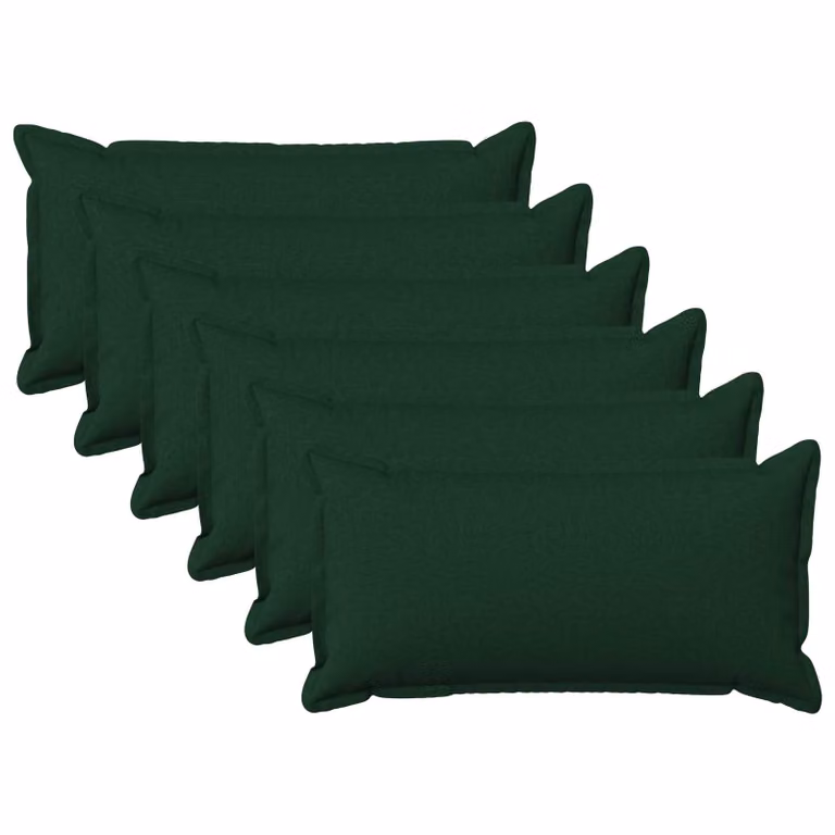 Set di 6 federe vidaXL HOUTEN verde scuro, L/P: 70 x 40 cm