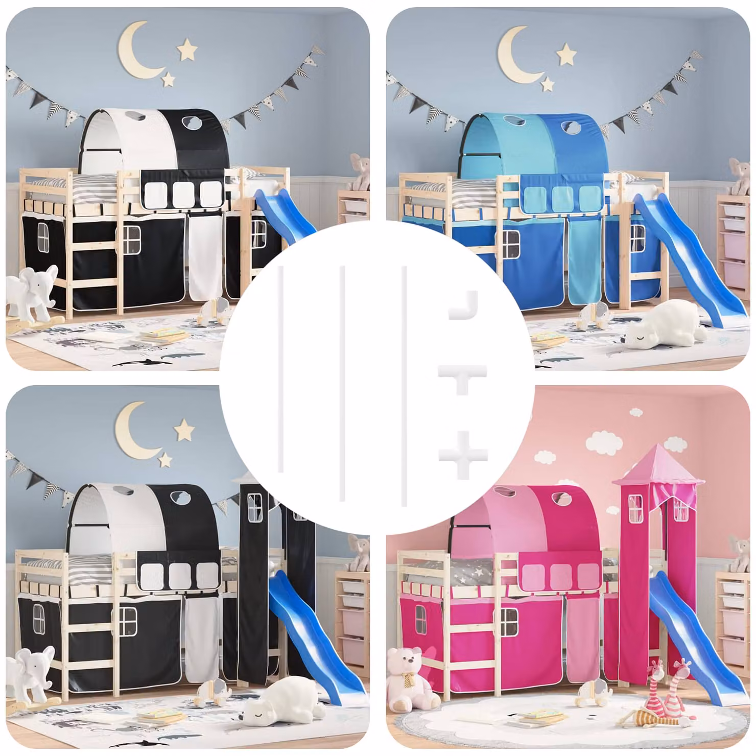 Set di 29 tubi in PVC bianco vidaXL in plastica PP e PE