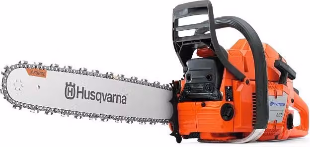 Motosega Husqvarna 365 professionale con motore X-Torq da 71cc, barra da 45cm e catena 3/8" color arancione, peso 6,4kg