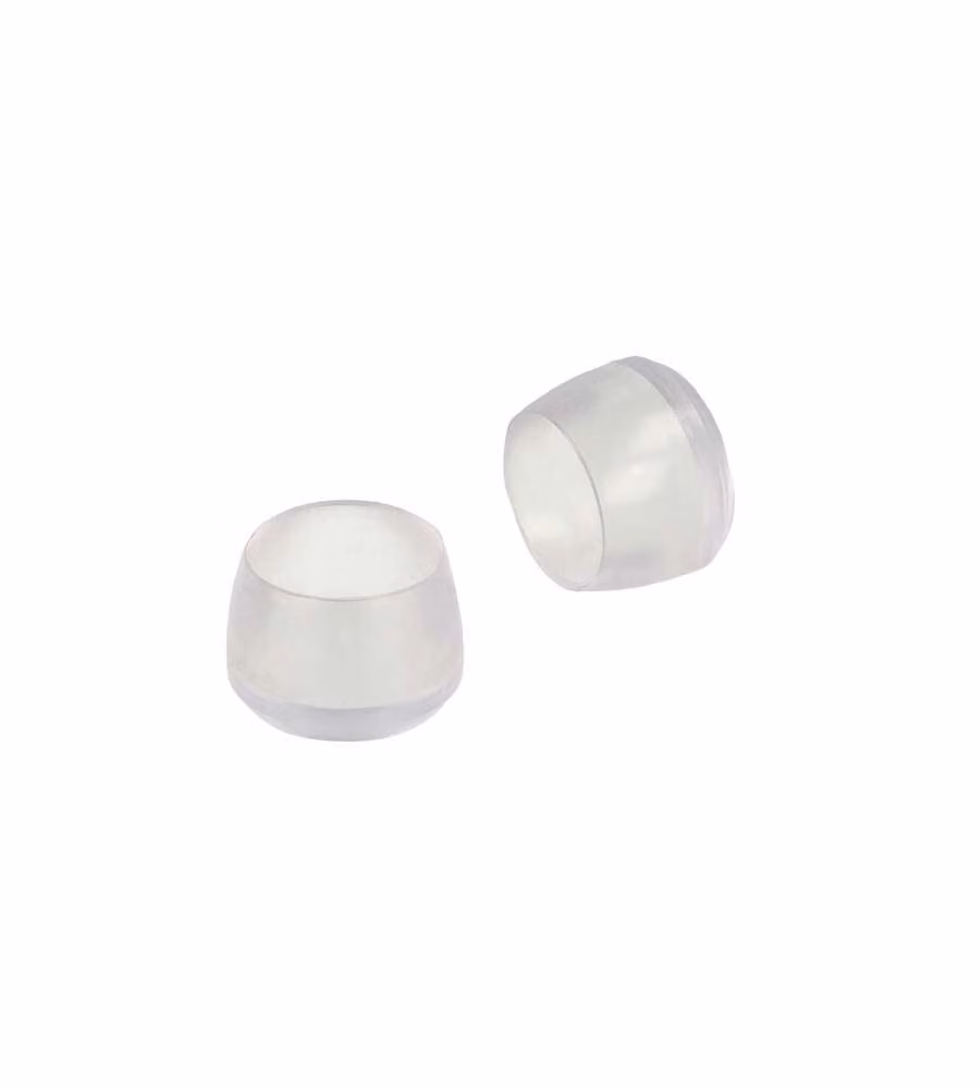 Puntali tondi PVC trasparente 25 mm. - 4 pz.