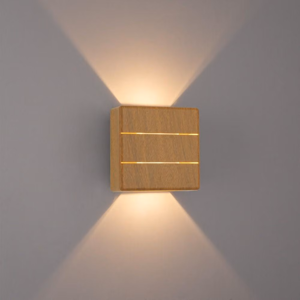 Immax LUXLINE LED da esterno, lampada da parete, finitura rovere, 6 W, 3000 K, 240 V, IP54