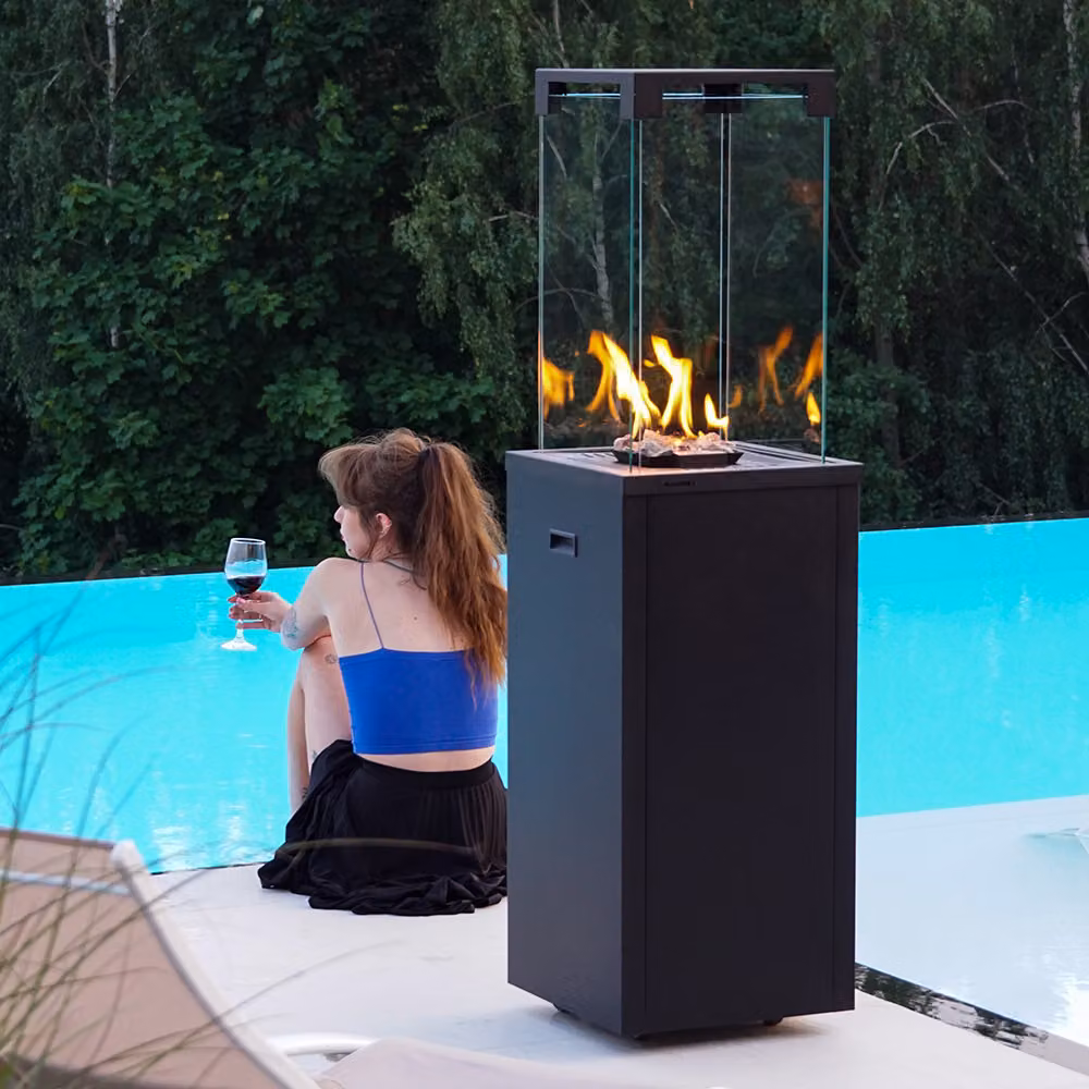 Riscaldatore per patio Luce per patio nera
